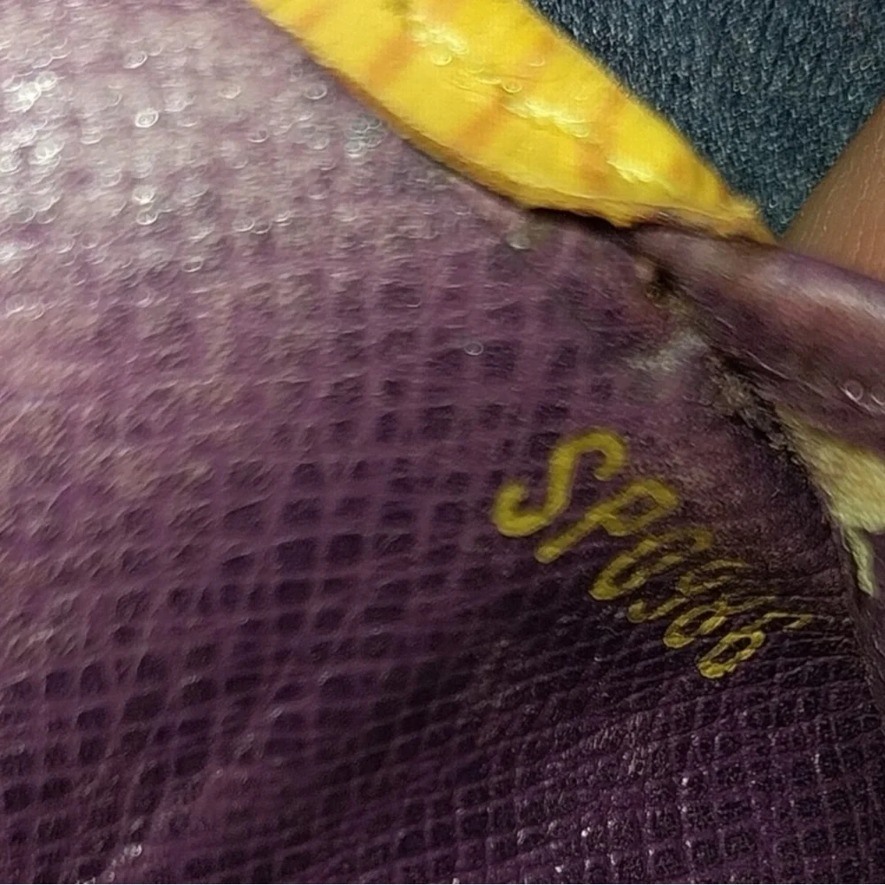 Vintage Louis Vuitton Yellow & Purple Epi Leather Elise Wallet - Picture 6 of 8